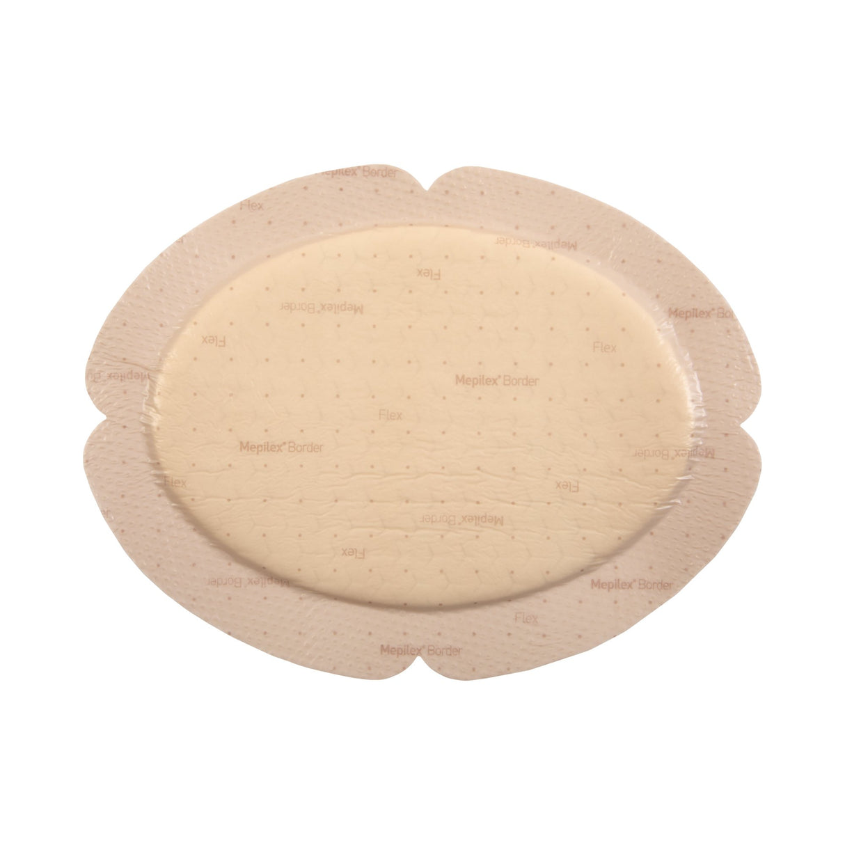 Foam Dressing Mepilex® Border Flex 5.1 X 6.3 Inch With Border Film Backing Silicone Adhesive Oval Sterile - BeHope