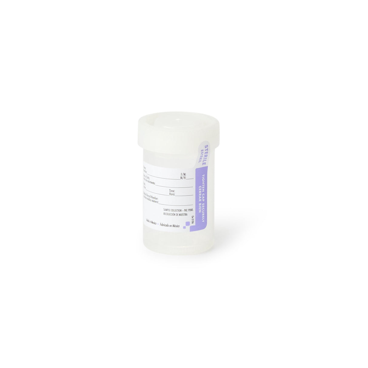 Urine Specimen Container Tite-Rite™ 53 mm Opening 90 mL (3 oz.) Screw Cap Patient Information Sterile - BeHope