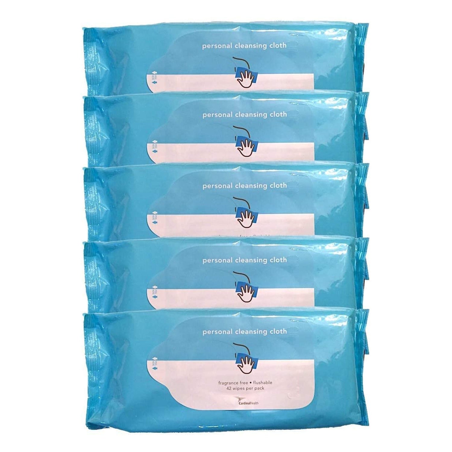 Personal Cleansing Wipe Cardinal Health™ Soft Pack Unscented 42 Count - BeHope