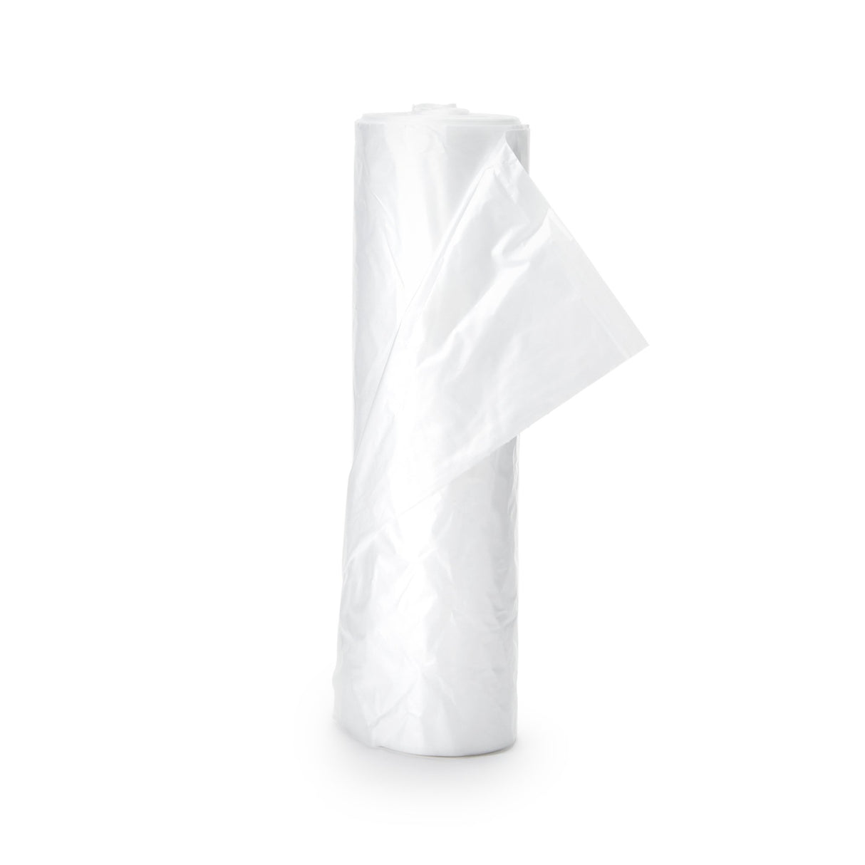 Trash Bag Colonial Bag 60 gal. Clear HDPE 17 Mic. 38 X 58 Inch X-Seal Bottom Coreless Roll - BeHope