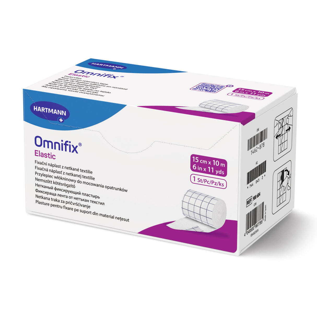 Dressing Retention Tape with Liner Omnifix® Elastic White 6 Inch X 11 Yard Nonwoven NonSterile - BeHope