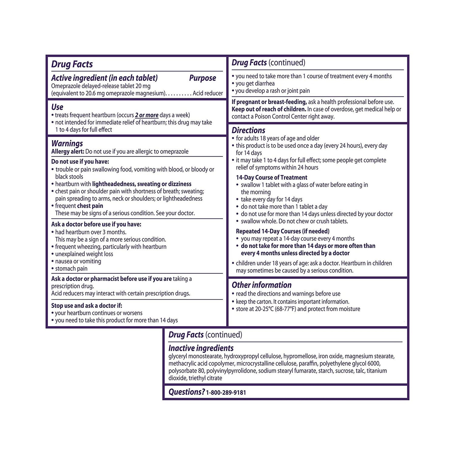 Antacid Prilosec OTC® 20 mg Strength Tablet 42 per Box - BeHope