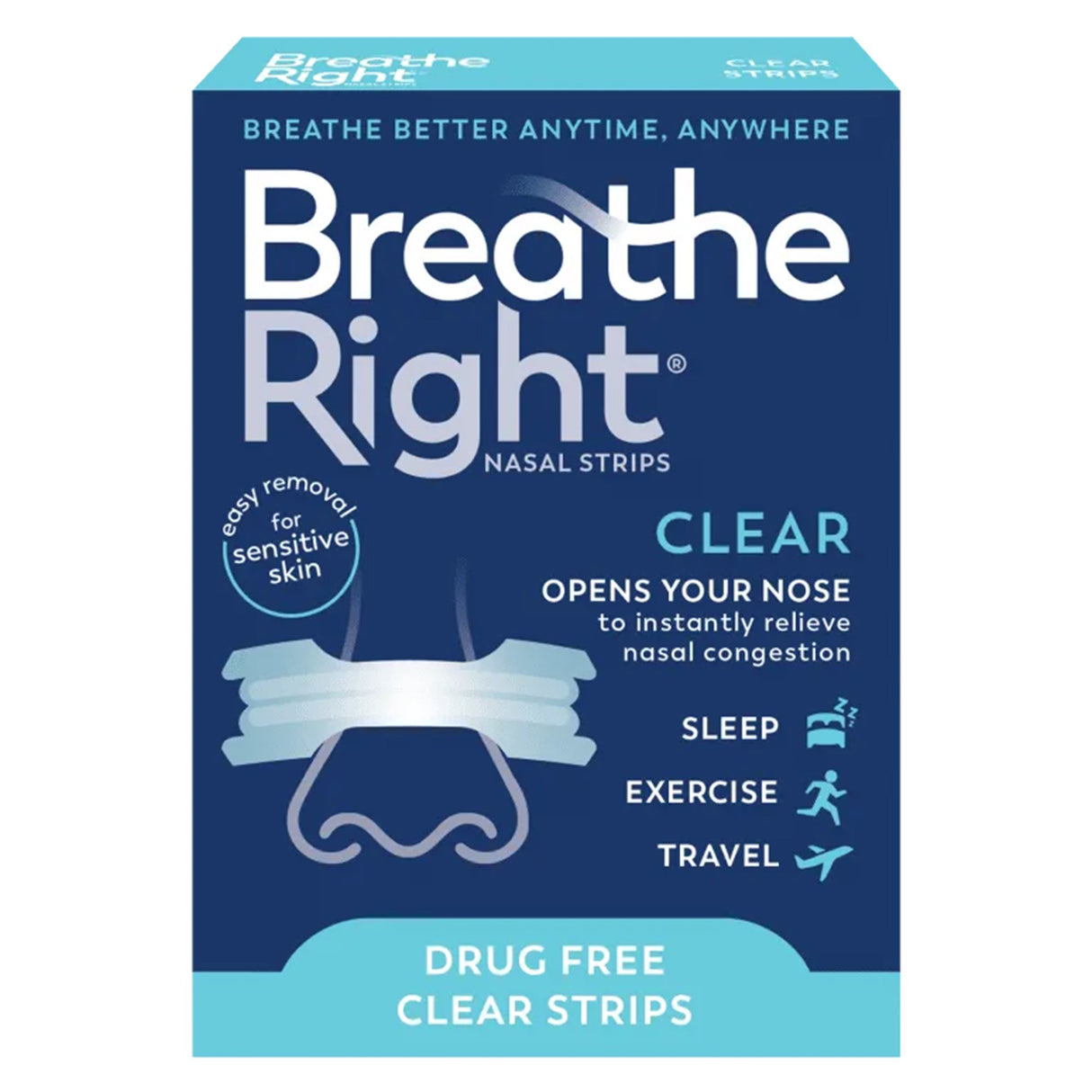 Allergy Relief Breathe Right® Nasal Strip 30 per Box - BeHope