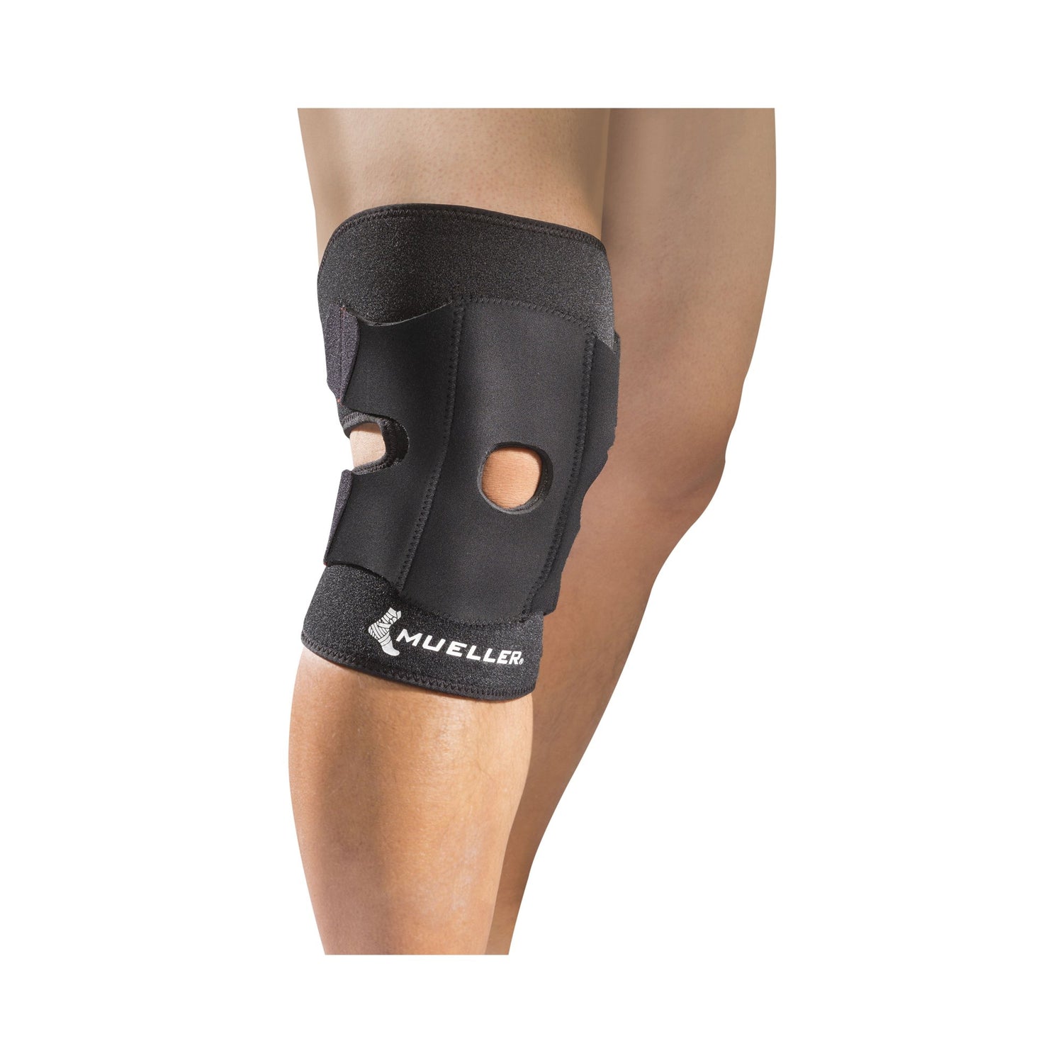 Knee Support Mueller® One Size Fits Most Pull-On / Hook and Loop Strap Closure 12 to 20 Inch Left or Right Knee - BeHope