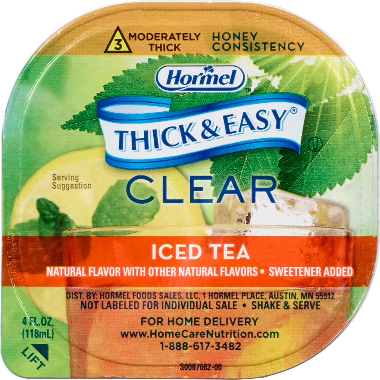 Thickened Beverage Thick & Easy® 4 oz. Portion Cup Iced Tea Flavor Liquid IDDSI Level 3 Moderately Thick/Liquidized - BeHope