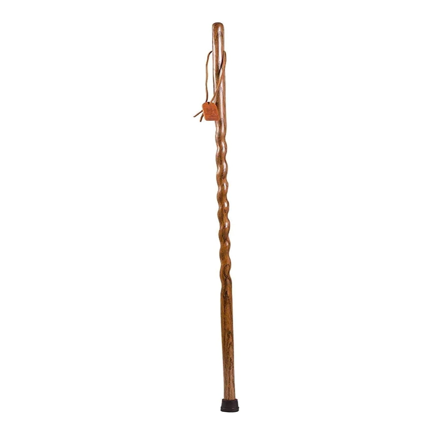 Walking Stick Brazos™ Twisted Backpacker Wood 58 Inch Height Brown Oak - BeHope