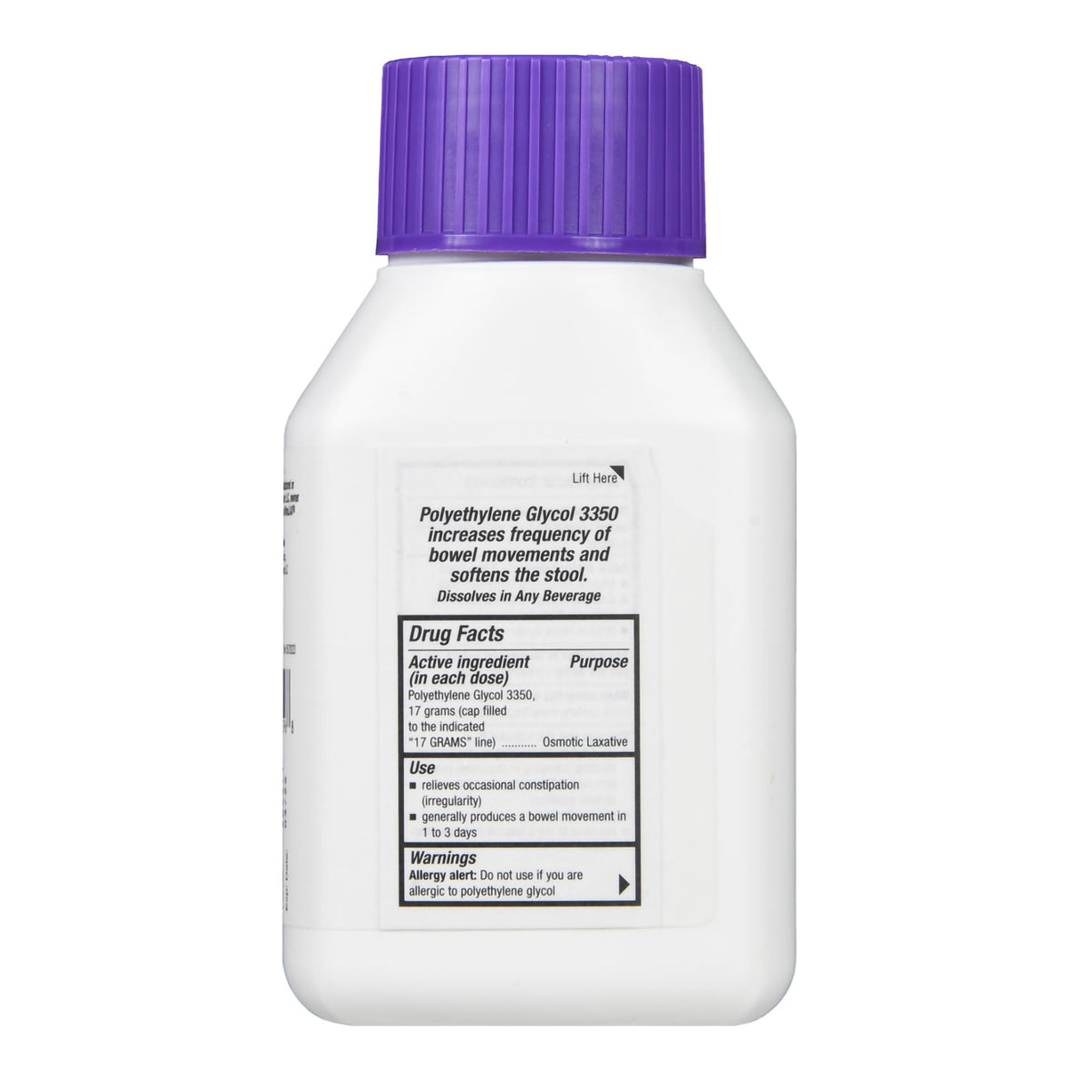 Laxative Foster & Thrive Unflavored Powder 8.3 oz. 17 Gram Strength Polyethylene Glycol 3350