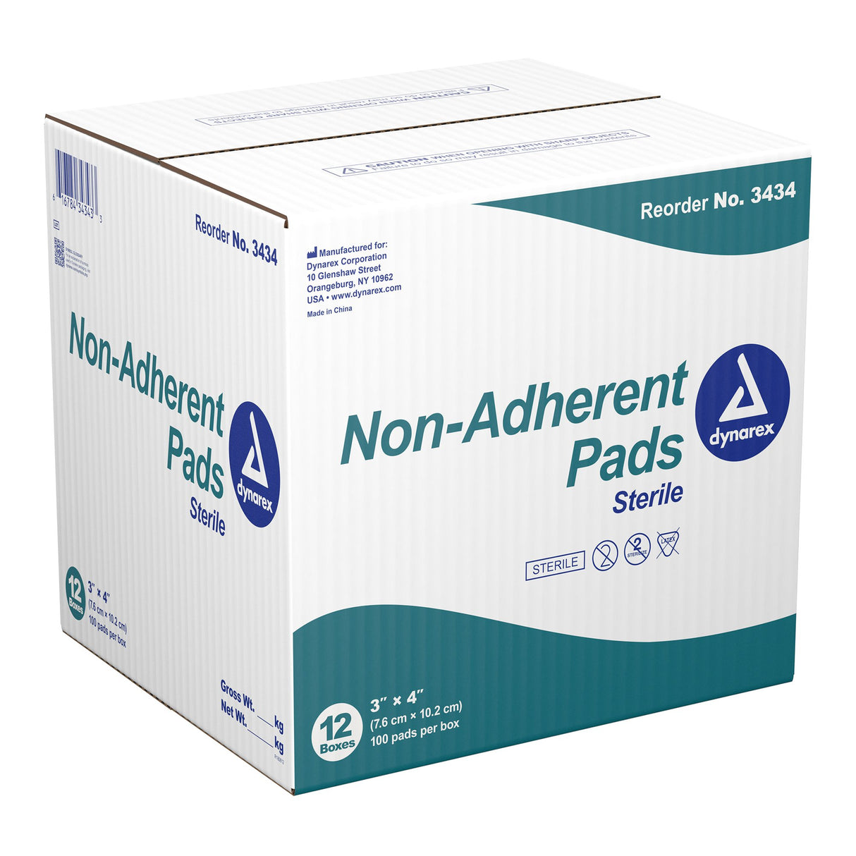 Non-Adherent Dressing Dynarex® 3 X 4 Inch Sterile 100 per Pack - BeHope