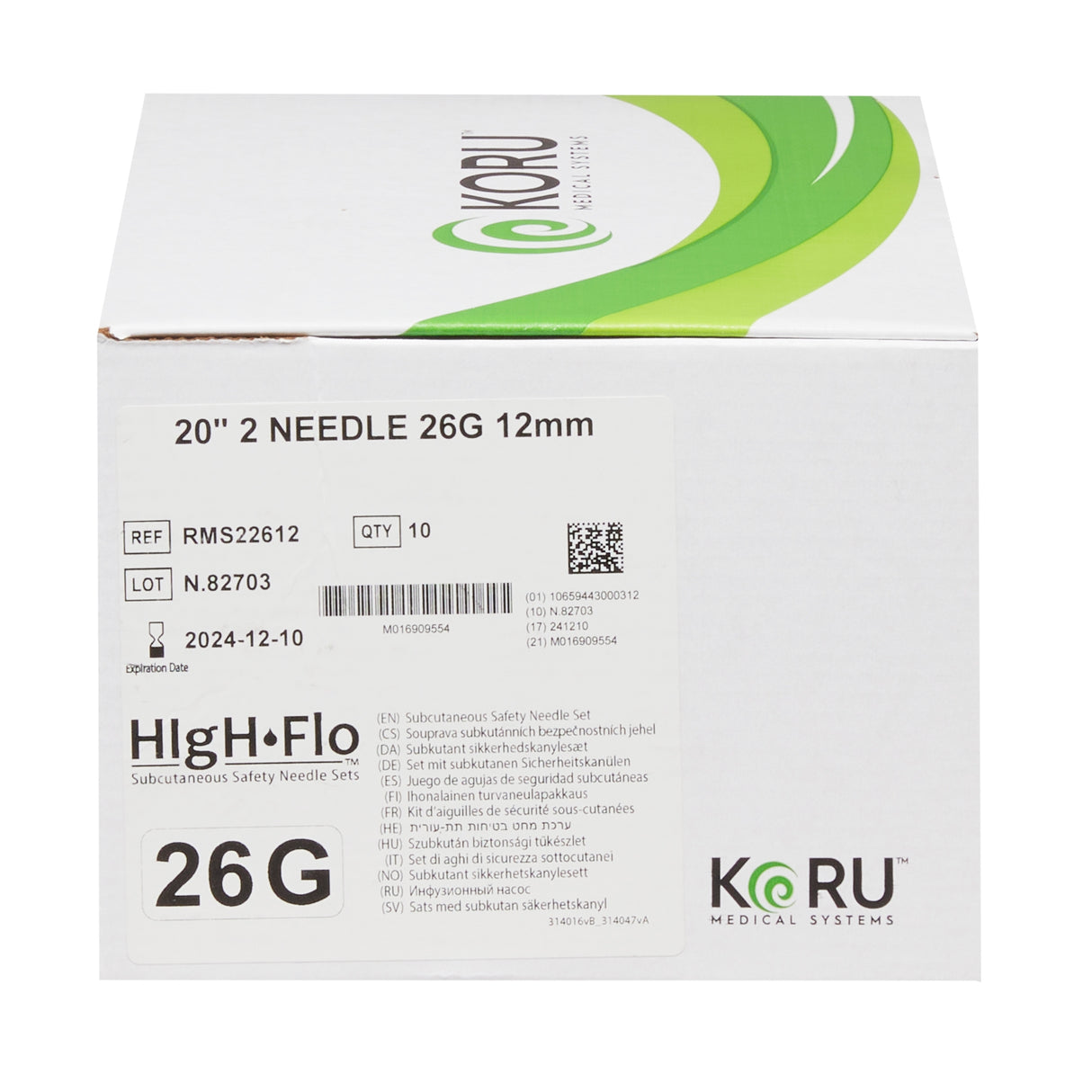 Sub-q Infusion Set High-flo™2 Comfortable with Tegaderm Dressing - BeHope
