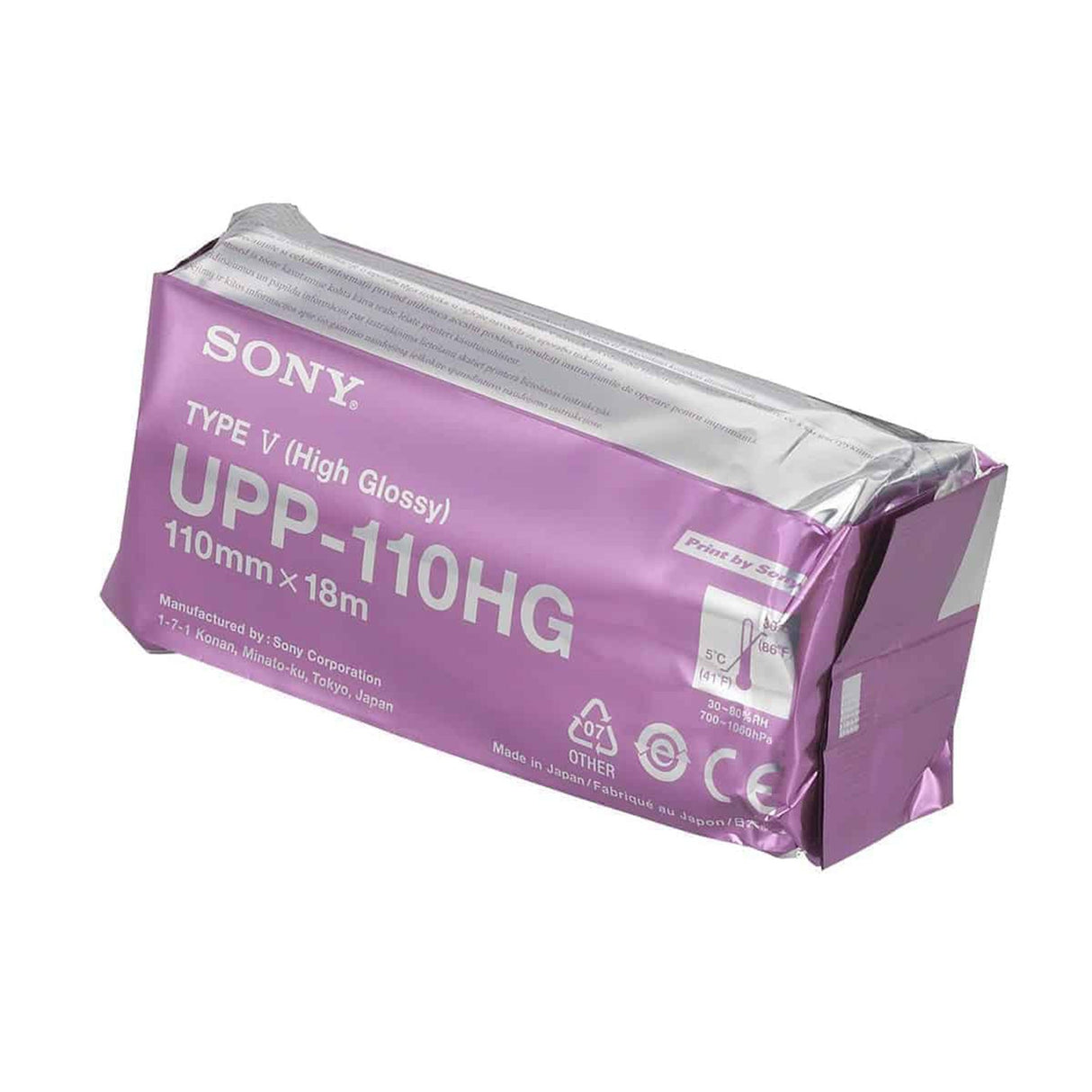 Ultrasound Video Paper Sony® Roll Black and White High Gloss Without Grid - BeHope