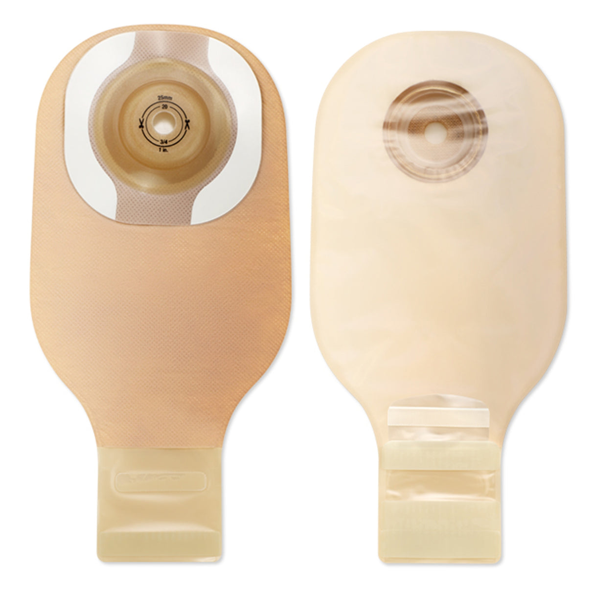 Ostomy Pouch Premier™ One-Piece System 12 Inch Length Convex, Trim to Fit Up to 1 Inch Stoma Drainable - BeHope