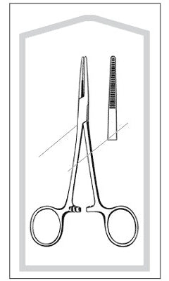 Hemostatic Forceps Merit Sterile™ Kelly 5-1/2 Inch Length Floor / Office Grade Pakistani Stainless Steel Sterile Locking Finger Ring Handle Straight Serrated Tips - BeHope