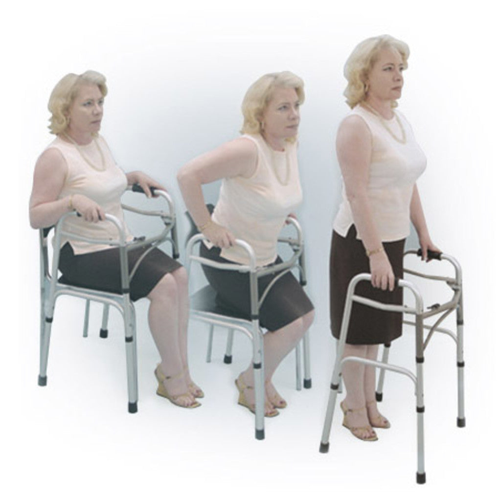 Deluxe Folding Walker, Two Button -BeHope