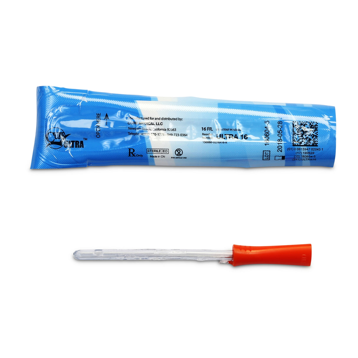 Urethral Catheter Cure Ultra® Straight Tip Lubricated Pvc - BeHope