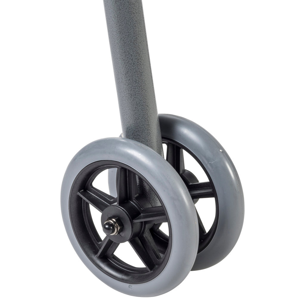 Bariatric Aluminum Two Button Folding Walker With Wheels - BeHope
