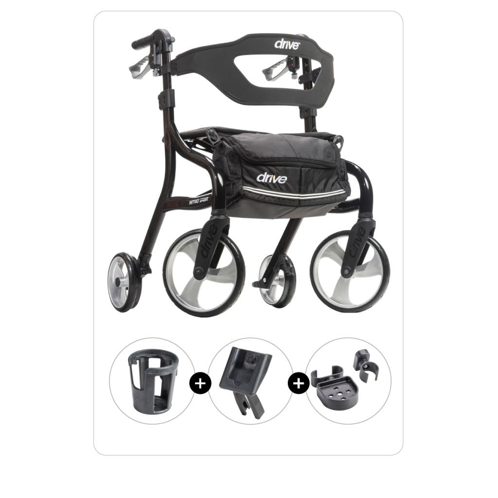 Nitro® Sprint Rollator With Accessories - BeHope