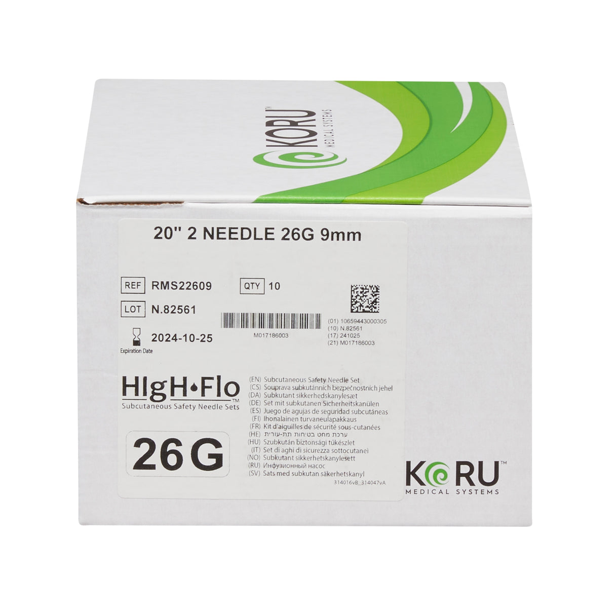 Sub-q Infusion Set High-flo™2 Comfortable with Tegaderm Dressing - BeHope
