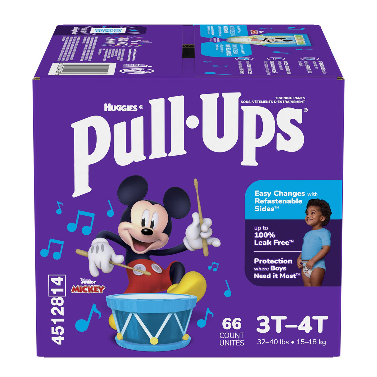 Male Toddler Training Pants Pull-Ups® Size 3T to 4T Disposable Moderate Absorbency - BeHope