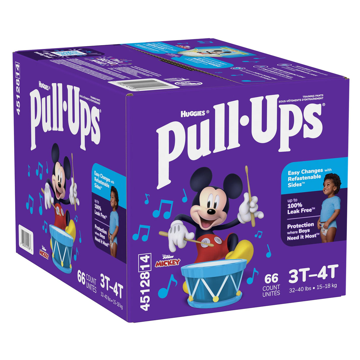 Male Toddler Training Pants Pull-Ups® Size 3T to 4T Disposable Moderate Absorbency - BeHope