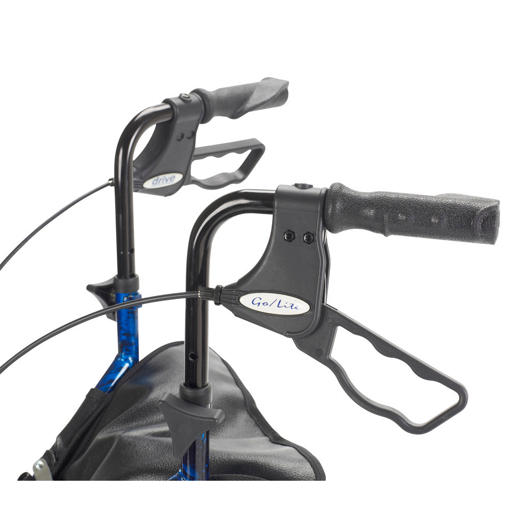 Deluxe 3 Wheel Aluminum Rollator, 7.5" Casters -BeHope
