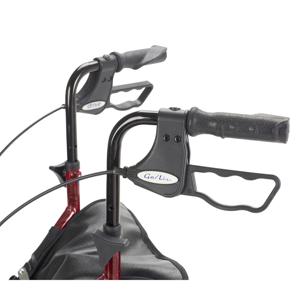 Deluxe 3 Wheel Aluminum Rollator, 7.5" Casters -BeHope