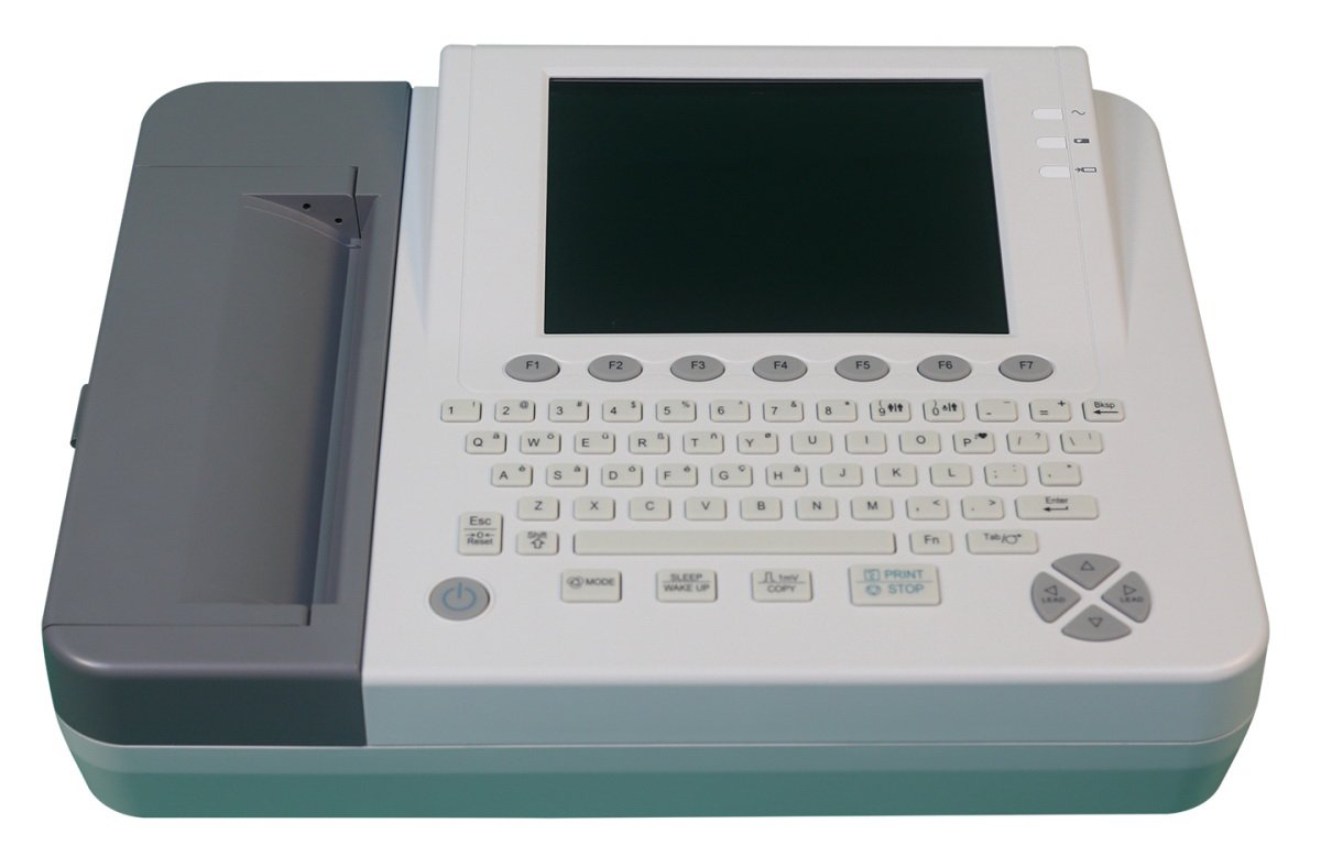 Electrocardiograph Edan® Se-1200 Express Battery Operated Lcd Display Resting - BeHope