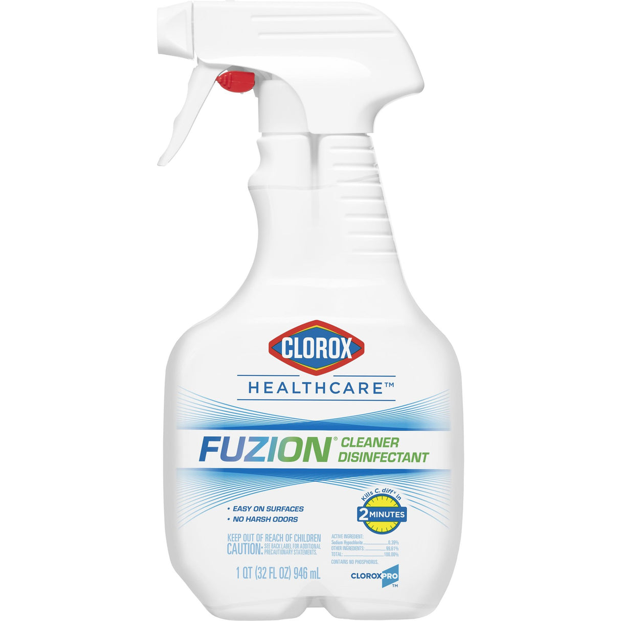 Surface Disinfectant Cleaner Clorox Healthcare® Fuzion™ Broad Spectrum Trigger Spray Liquid 32 oz. Bottle Scented NonSterile - BeHope