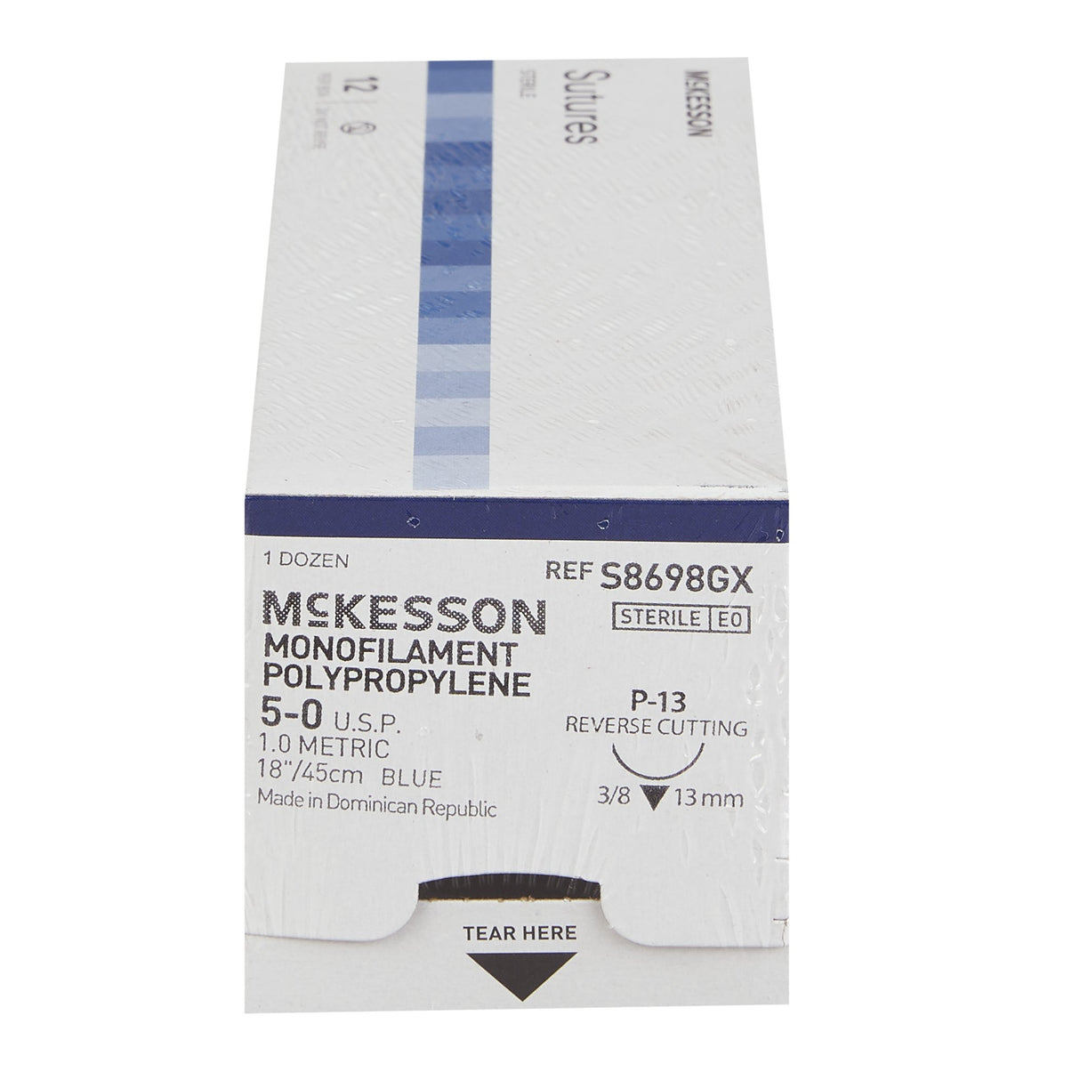 Nonabsorbable Suture McKesson Polypropylene Reverse Cutting Needle - BeHope