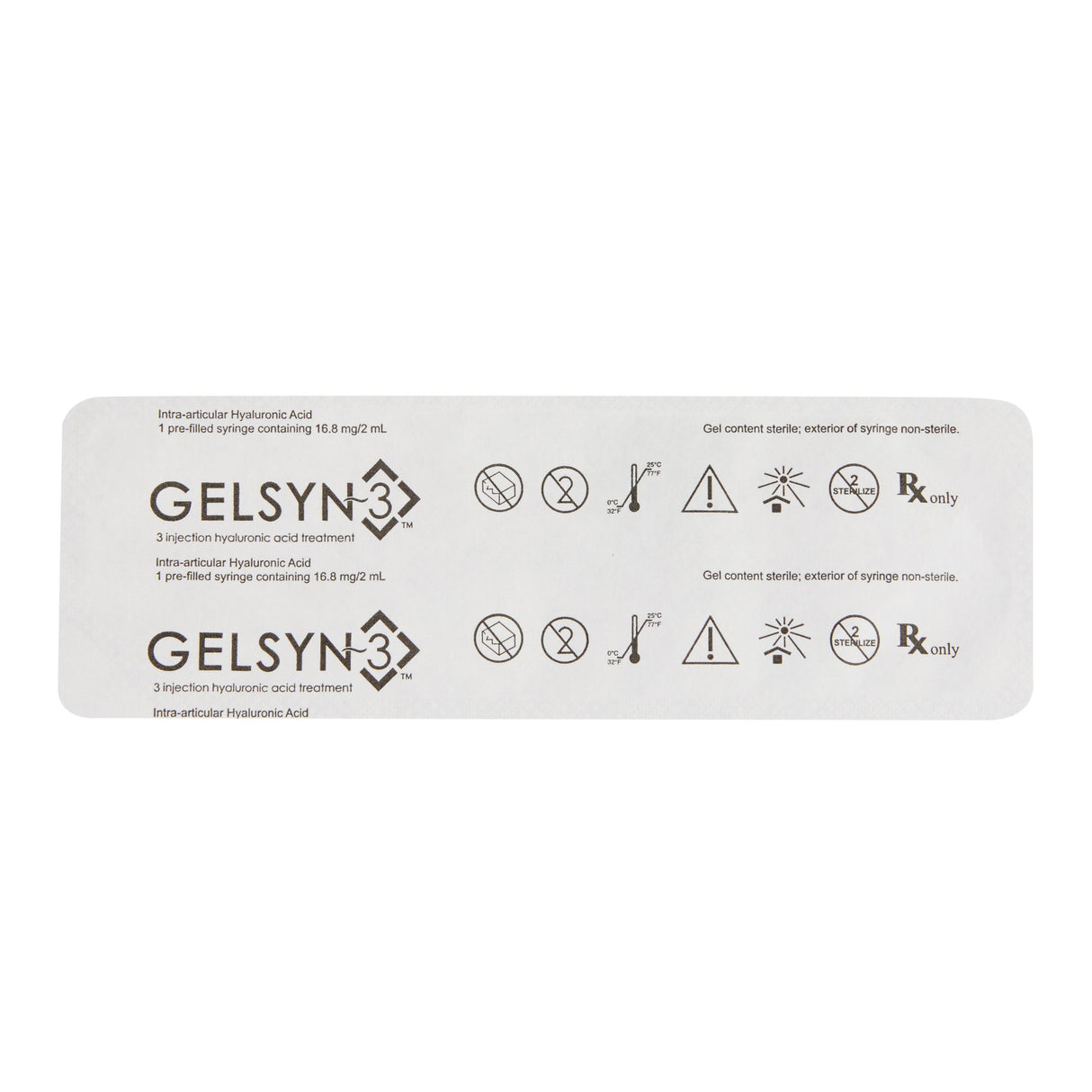 Gelsyn-3™ Sodium Hyaluronate 16.8 mg / 2 mL Injection 2 mL - BeHope