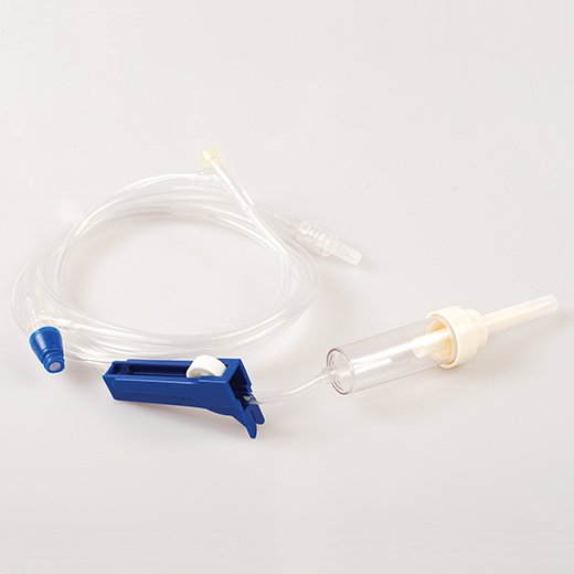Primary IV Administration Set MedSource Gravity 2 Ports 10 Drops / mL Drip Rate Without Filter 83 Inch Tubing Solution Without Flow Regulator - BeHope