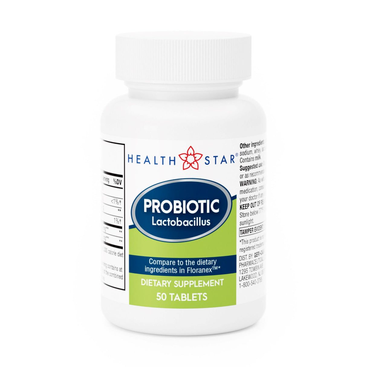 Probiotic Dietary Supplement HEALTH STAR® 50 per Bottle Tablet - BeHope
