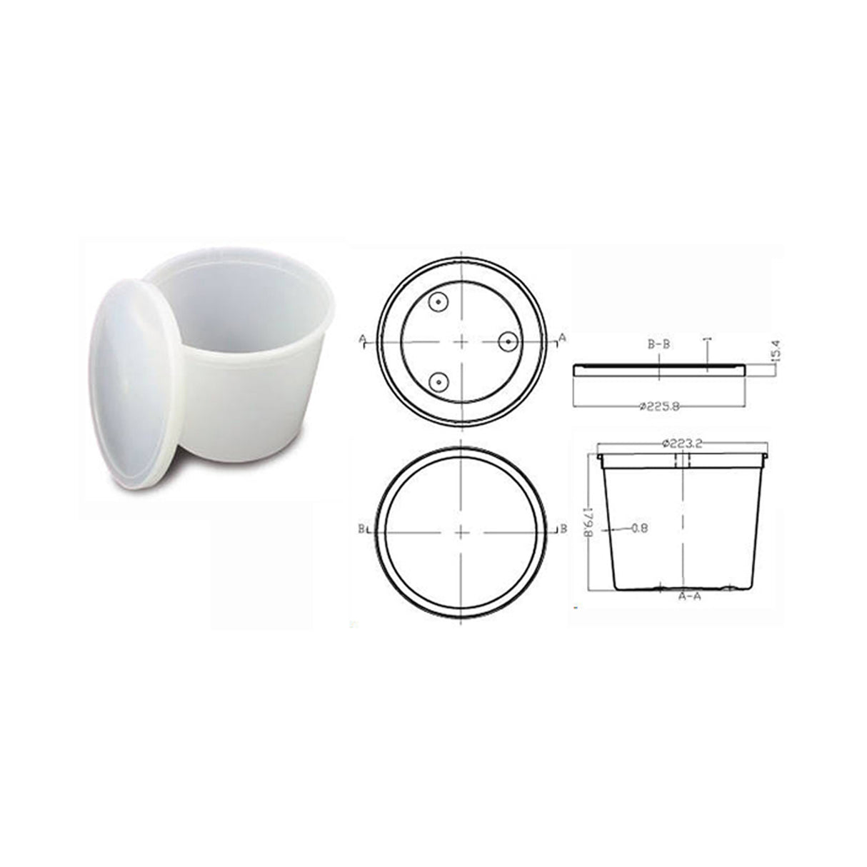 Lab Storage Container Oakridge Products Pathology Container Polyethylene - BeHope