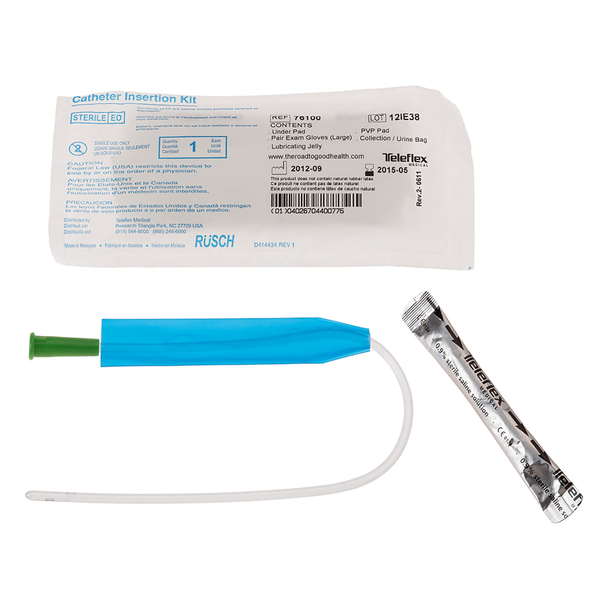 Intermittent Catheter Tray FloCath® QUICK™ 12 Fr. Hydrophilic Coated PVC - BeHope