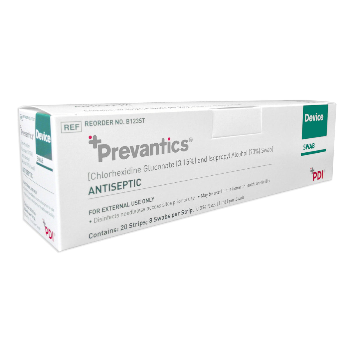 Device Swab Strip Prevantics® 3.15% / 70% Strength CHG (Chlorhexidine Gluconate) / Isopropyl Alcohol Individual Packet NonSterile - BeHope
