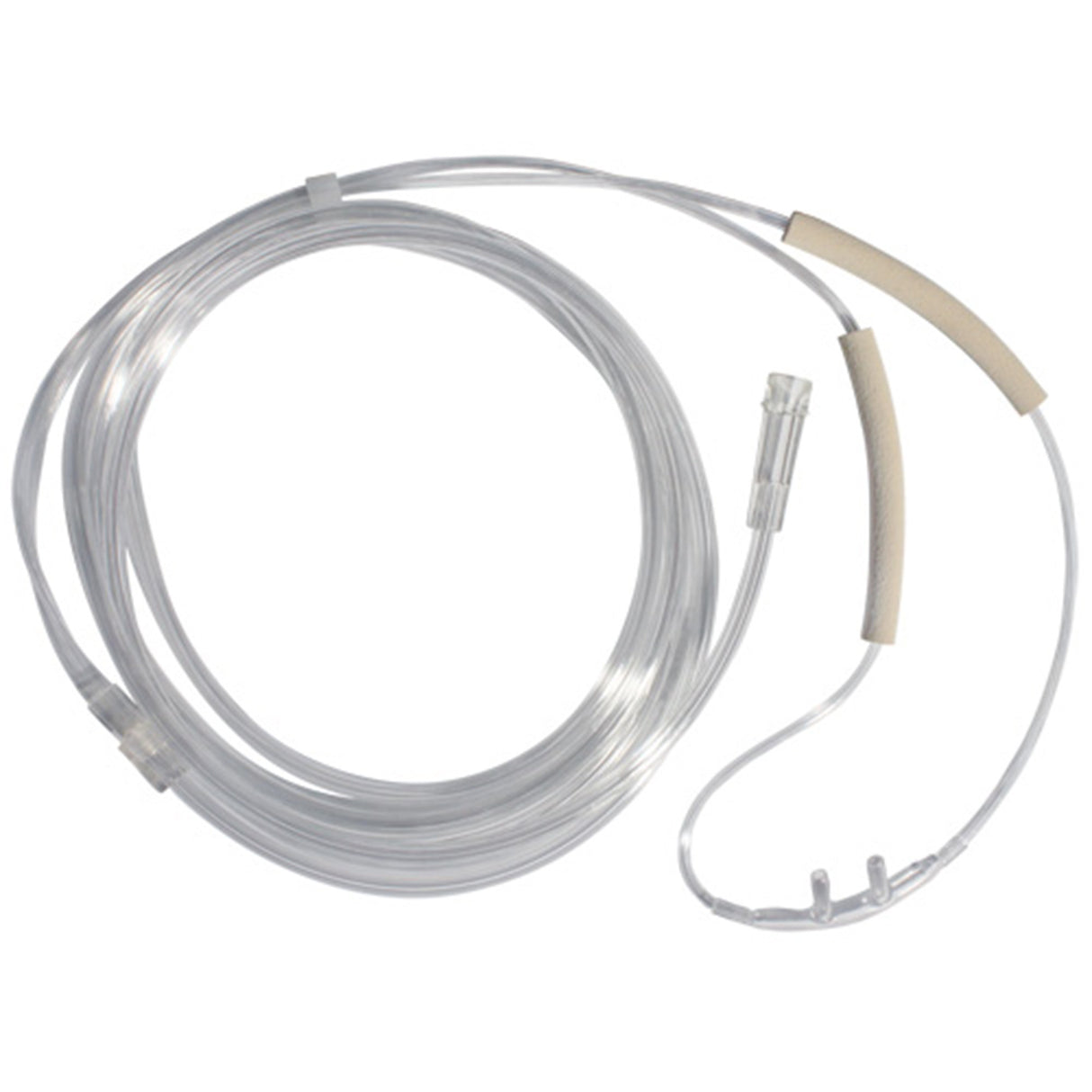 Nasal Cannula with Ear Cushion Adult Curved Prongs 7 Foot Tubing - BeHope
