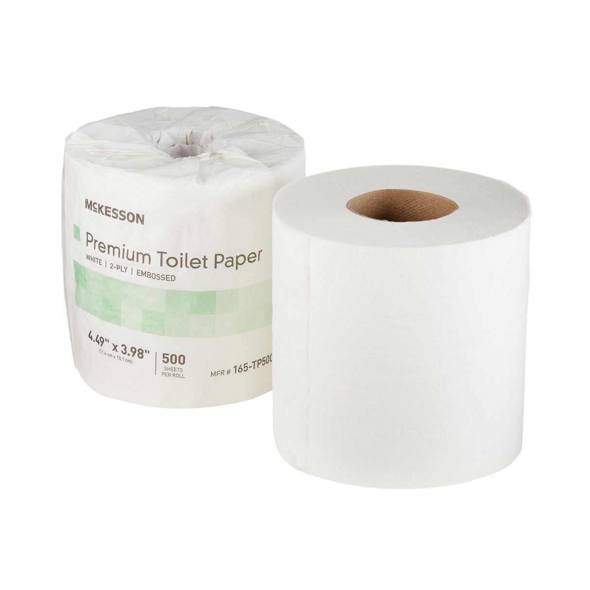 Toilet Tissue McKesson Premium White 2-Ply Standard Size Cored Roll 500 Sheets 4 X 4-1/2 Inch - BeHope
