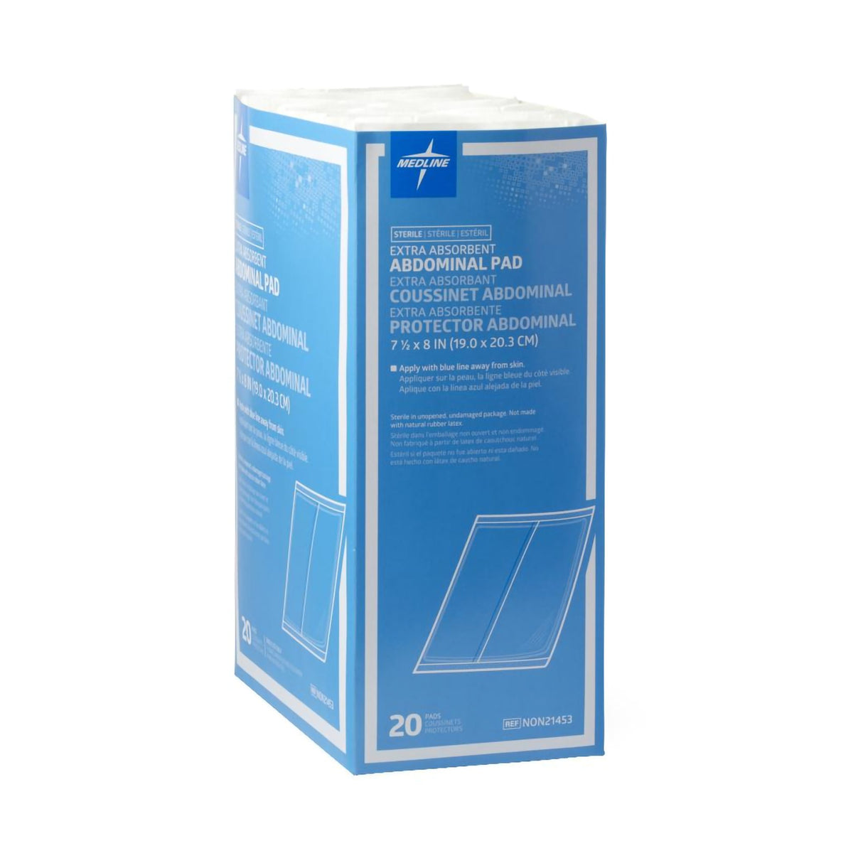 Abdominal Pad Medline 7-1/2 X 8 Inch Sterile 1 per Pack - BeHope