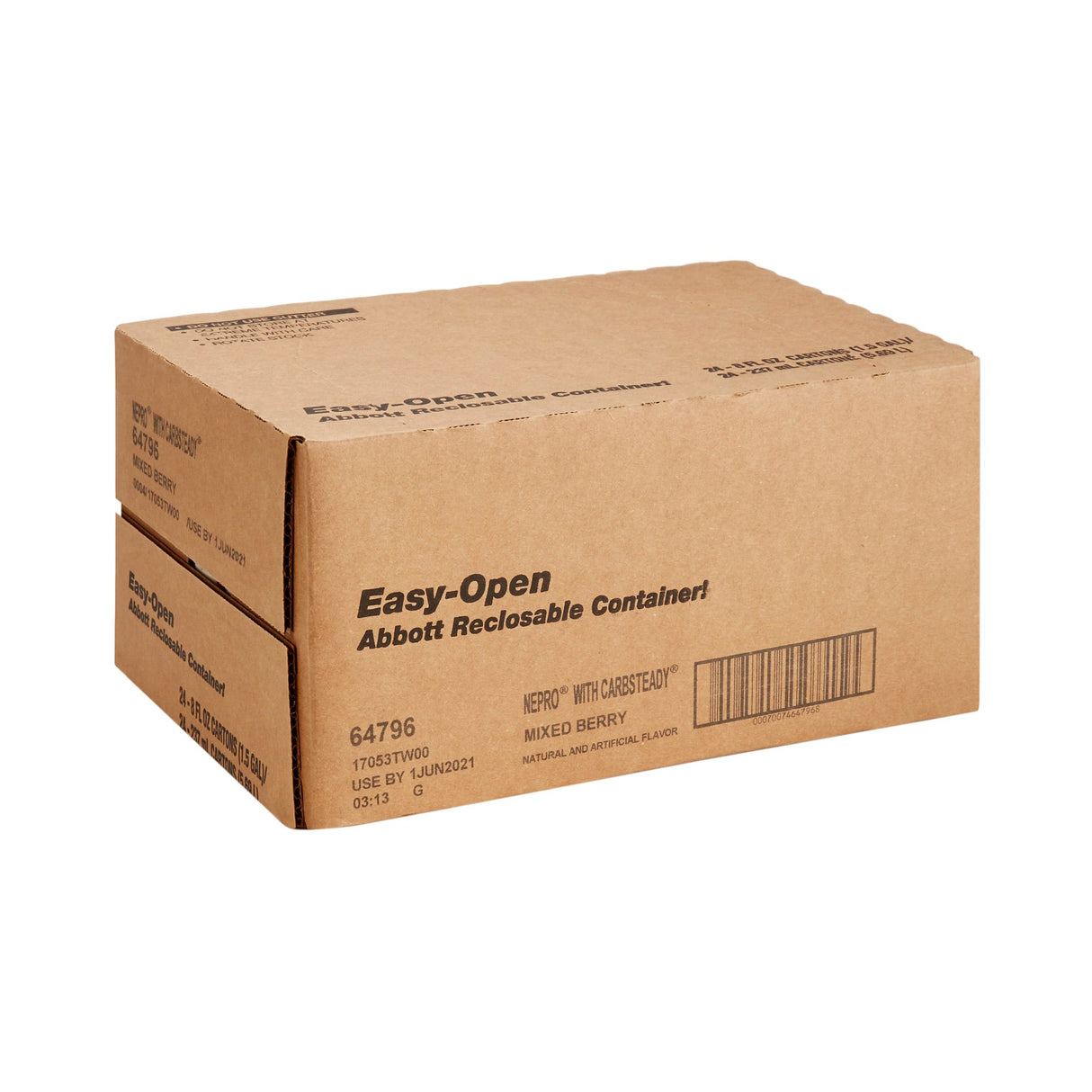 Oral Supplement Nepro® with Carbsteady® Mixed Berry Flavor Liquid 8 oz. Reclosable Carton - BeHope