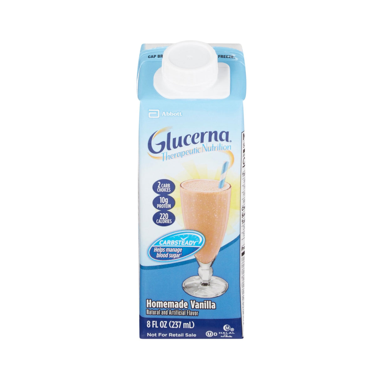 Oral Supplement Glucerna® Therapeutic Nutrition Shake Vanilla Flavor Liquid 8 oz. Carton - BeHope