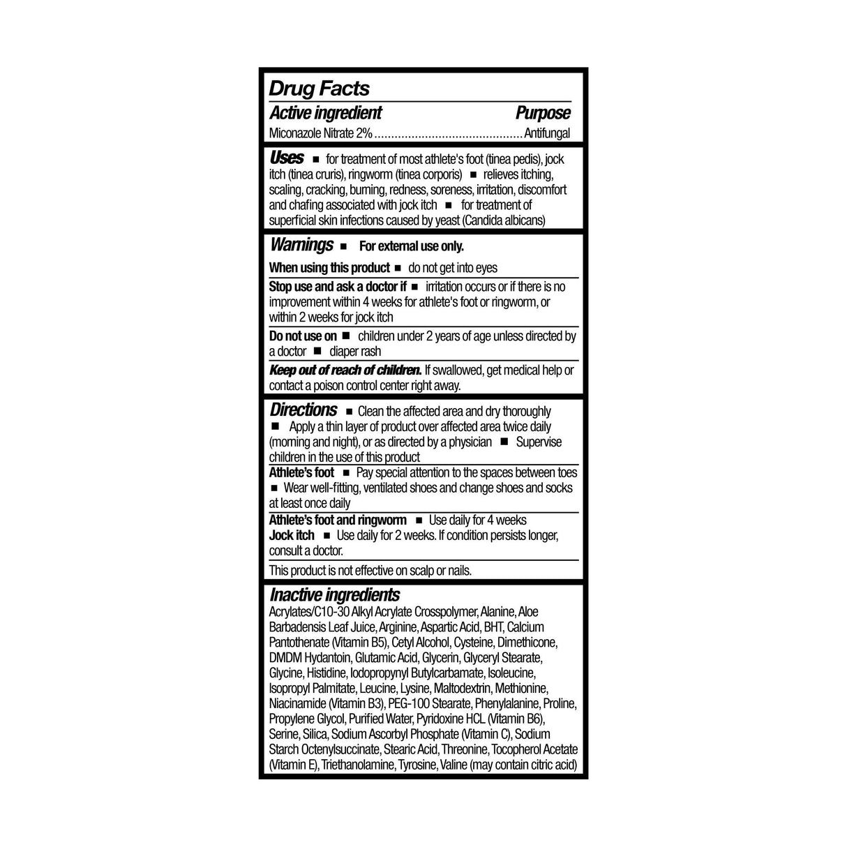 Antifungal Thera® 2% Strength Cream 4 oz. Tube - BeHope