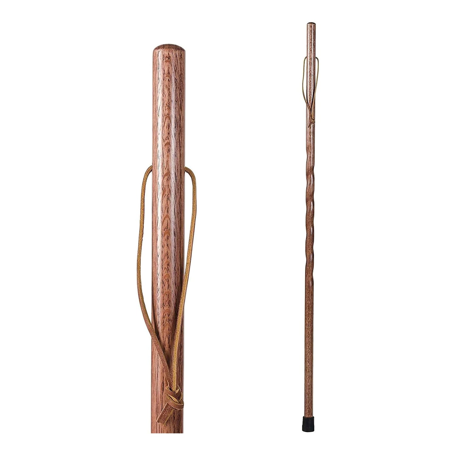 Walking Stick Brazos™ Twisted Backpacker Wood 58 Inch Height Red Oak - BeHope