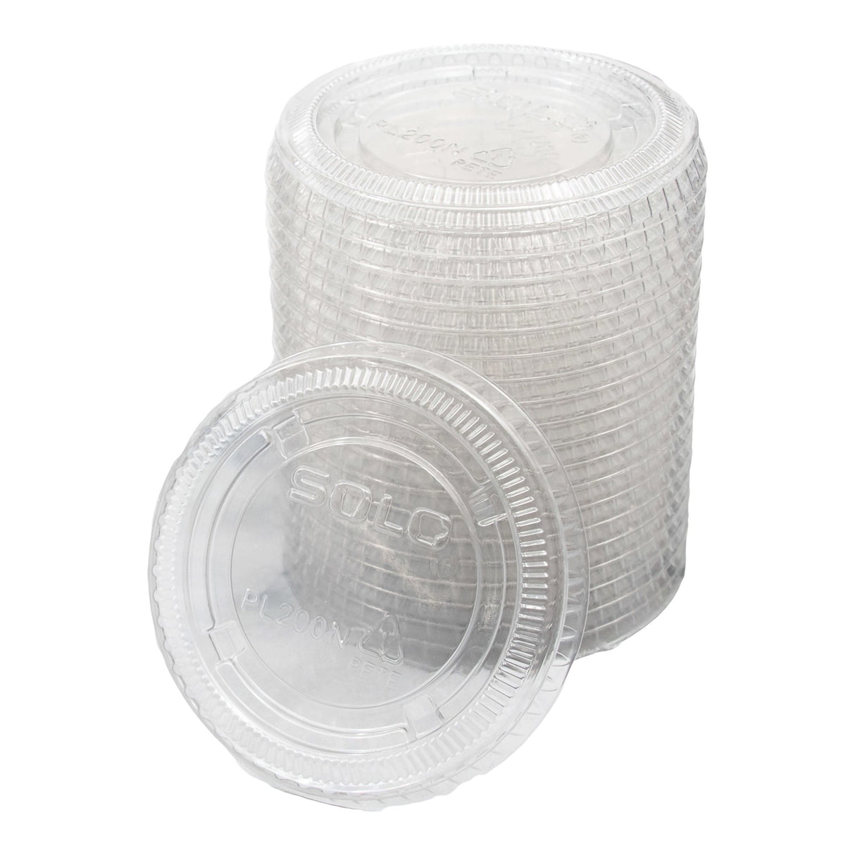 Souffle Cup Lid Dart® Solo® For Medium Sized Souffle Cups Clear Plastic Disposable - BeHope