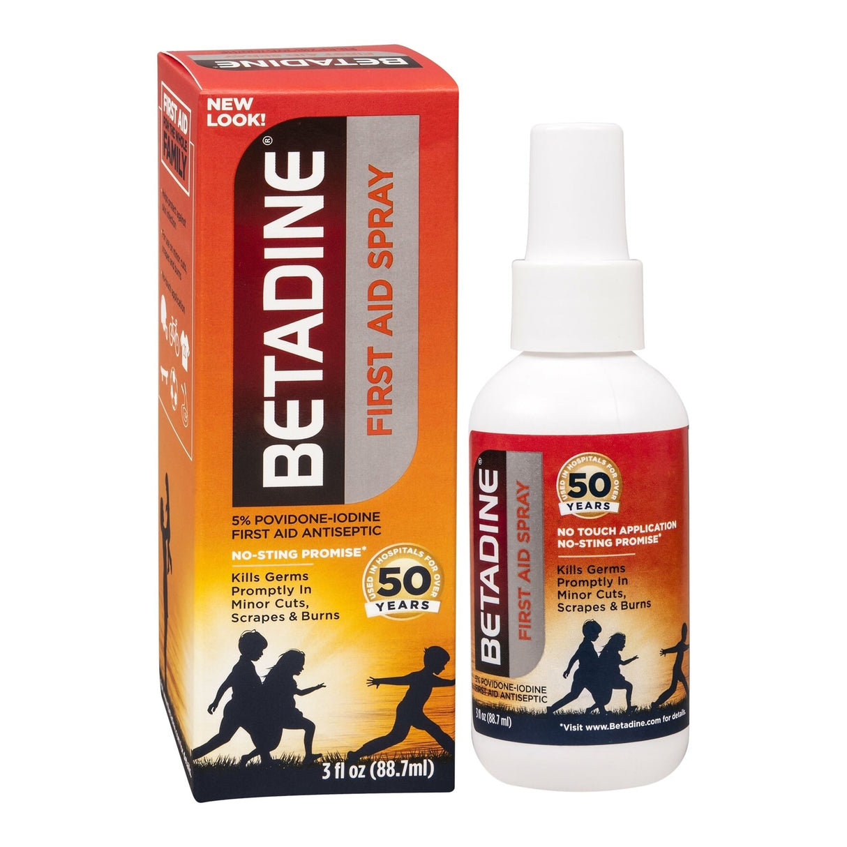 Antiseptic Povidone-Iodine Betadine® Topical Liquid 3 oz. Spray Bottle - BeHope