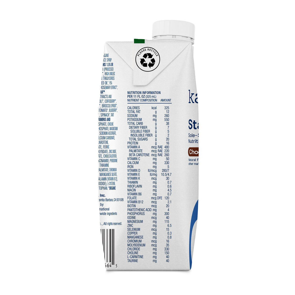 Oral Supplement Kate Farms Standard 1.0 Chocolate Flavor Liquid 11 oz. Carton - BeHope