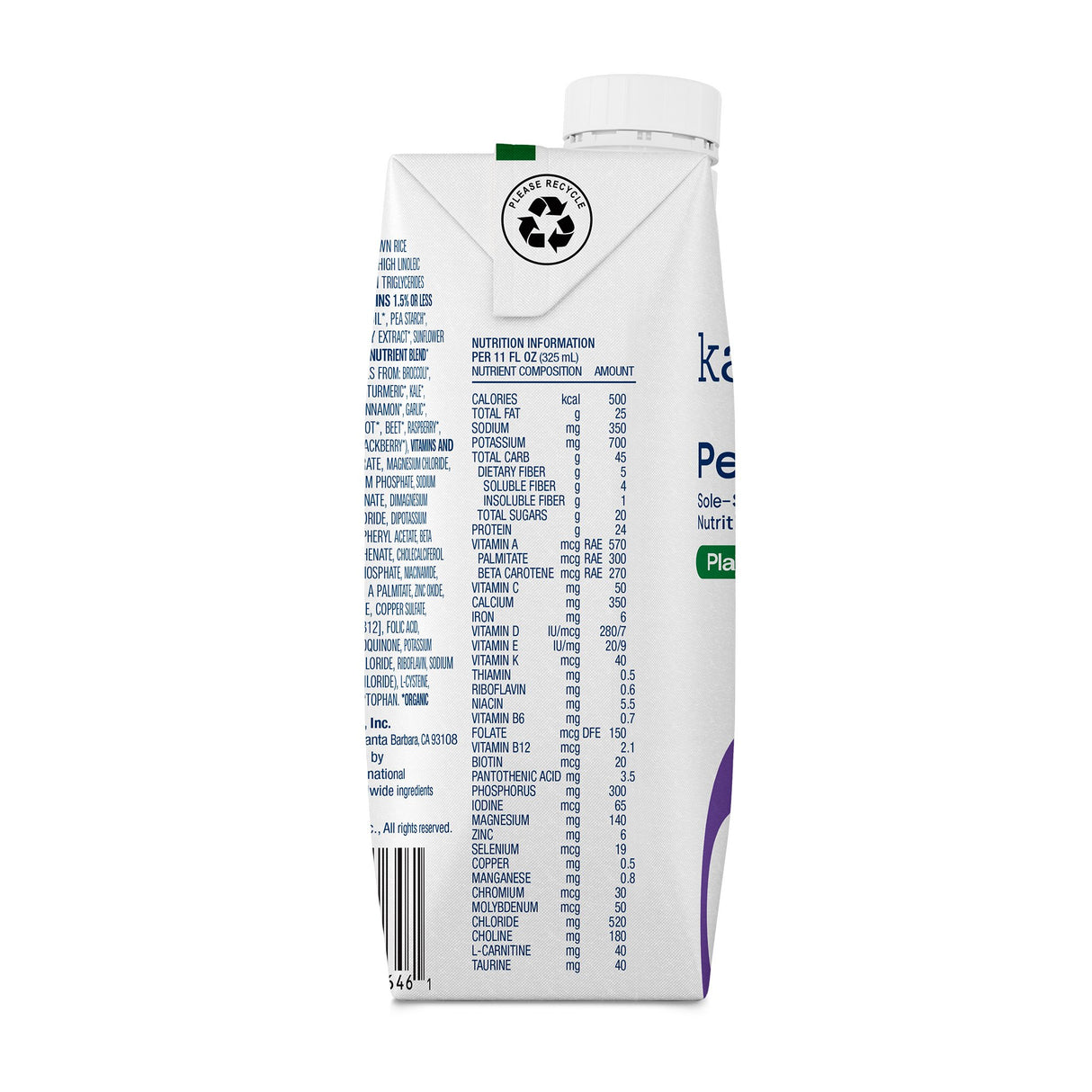 Oral Supplement Kate Farms Peptide 1.5 Organic Plant Based Nutrition - BeHope