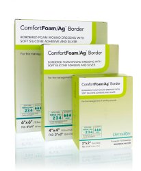 Silver Foam Dressing Comfortfoam/ag™ Border Self-Adherent Antibacterial - BeHope