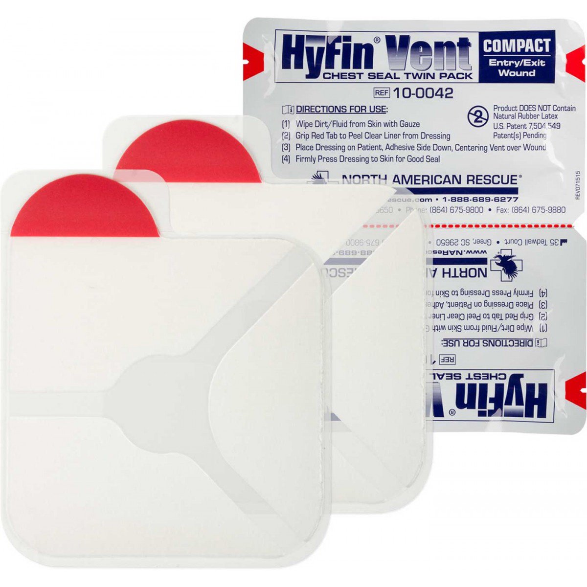 Chest Wound Seal Hyfin® Vent Compact 4-3/4 X 4-3/4 Inch 2 per Pack NonSterile - BeHope