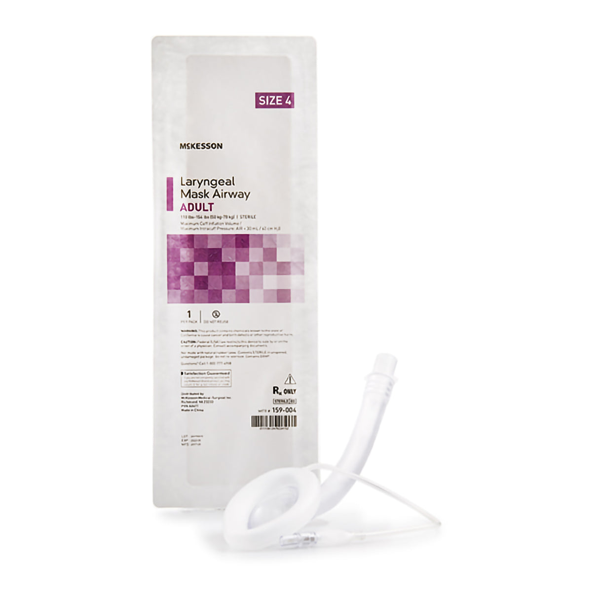 McKesson Curved Laryngeal Mask Airway PVC Single Patient Use Sterile - BeHope