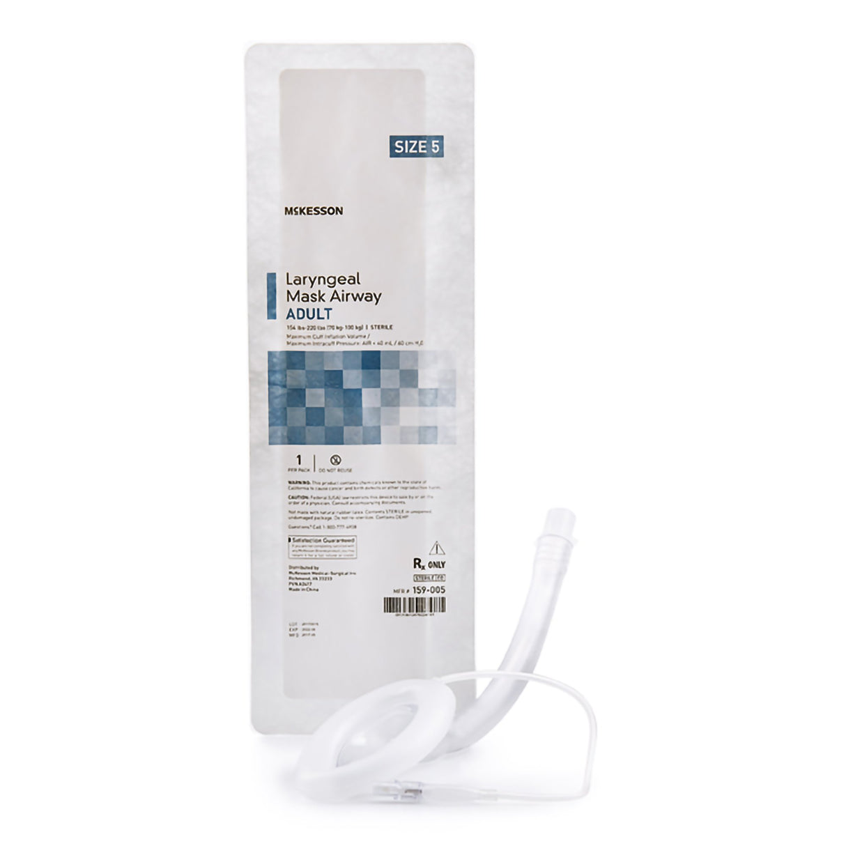 McKesson Curved Laryngeal Mask Airway PVC Single Patient Use Sterile - BeHope