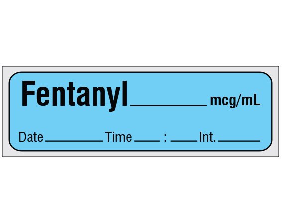 Drug Label Shamrock Syringe Label FENTANYL _____ mcg / mL / Date _____ Time _____ Int. _____ Blue 1/2 X 1 Inch - BeHope